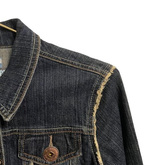 Azzure Outerwear Love Life Denim Jacket Size MED - Picture 2 of 8